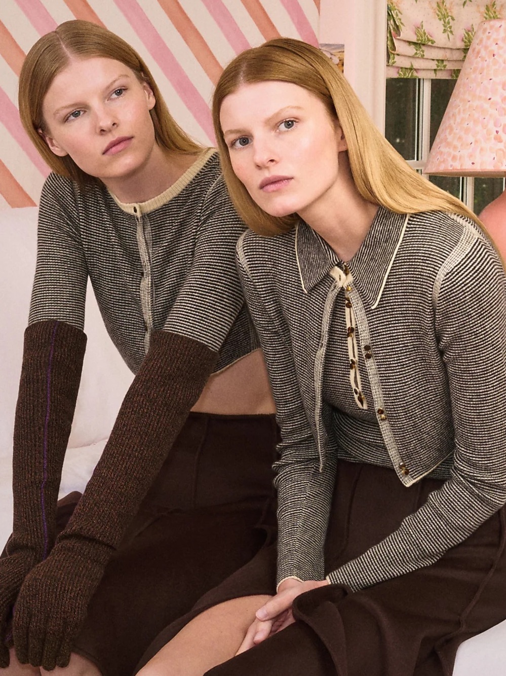 JCREW Eckhaus Latta x J.Crew ribbed twinset XXS Eckhaus Latta cashmere cardigan